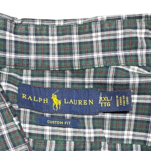 Ralph Lauren Green Plaid Button Front Shirt Size XXL - Picture 3 of 7